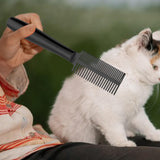 Maxbell Pet Hair Comb Cat Shedding Comb Dog Comb for Long and Short Hair Horse Puppy black double row