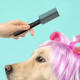 Maxbell Pet Hair Comb Cat Shedding Comb Dog Comb for Long and Short Hair Horse Puppy black double row