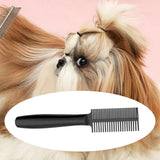 Maxbell Pet Hair Comb Cat Shedding Comb Dog Comb for Long and Short Hair Horse Puppy black double row