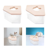 Maxbell Hamster Bath Toilet Pet Bathroom Pet Basin for Ferret Hedgehog Small Animals S