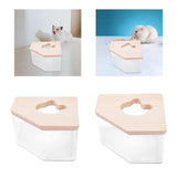 Maxbell Hamster Bath Toilet Pet Bathroom Pet Basin for Ferret Hedgehog Small Animals S