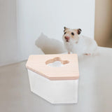 Maxbell Hamster Bath Toilet Pet Bathroom Pet Basin for Ferret Hedgehog Small Animals S