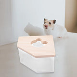 Maxbell Hamster Bath Toilet Pet Bathroom Pet Basin for Ferret Hedgehog Small Animals L