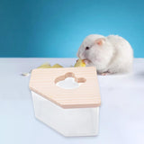 Maxbell Hamster Bath Toilet Pet Bathroom Pet Basin for Ferret Hedgehog Small Animals L