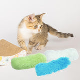 Maxbell 3x Cat Catnip Toys for Indoor Cats Cat Pillows Toys for Kitten Kitty Chasing blue green white