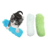 Maxbell 3x Cat Catnip Toys for Indoor Cats Cat Pillows Toys for Kitten Kitty Chasing blue green white