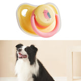 Maxbell Pet Dog Silicone Pacifier Animal Accessories Bite Resistant Calming Chew Toy yellow