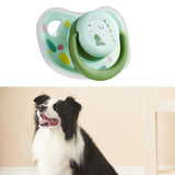 Maxbell Pet Dog Silicone Pacifier Animal Accessories Bite Resistant Calming Chew Toy green