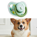 Maxbell Pet Dog Silicone Pacifier Animal Accessories Bite Resistant Calming Chew Toy green