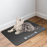 Maxbell Absorbent Pet Feeding Mat Non Slip with Smooth Edges Dog Water Dispenser Mat 45x70x0.35cm