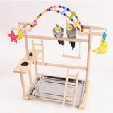 Maxbell Parrot Playstand with Ladder Parrot Bird Playground for Finch Conures Macaws