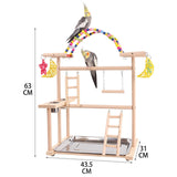 Maxbell Parrot Playstand with Ladder Parrot Bird Playground for Finch Conures Macaws