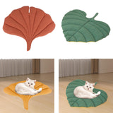 Maxbell Dog Mat Large Cozy Sleeping Reusable Dog Bed Mat for Small Medium Dog Kitten Ginkgo leaf