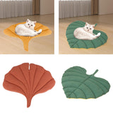 Maxbell Dog Mat Large Cozy Sleeping Reusable Dog Bed Mat for Small Medium Dog Kitten Ginkgo leaf