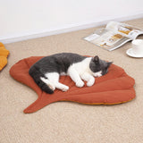 Maxbell Dog Mat Large Cozy Sleeping Reusable Dog Bed Mat for Small Medium Dog Kitten Ginkgo leaf