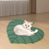 Maxbell Dog Mat Large Cozy Sleeping Reusable Dog Bed Mat for Small Medium Dog Kitten Heart shaped leaf