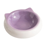 Maxbell Dog Bowl Water Bowl Porcelain Pet Bowl for Puppy Pet Supplies Food and Water Violet