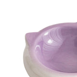Maxbell Dog Bowl Water Bowl Porcelain Pet Bowl for Puppy Pet Supplies Food and Water Violet