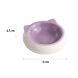 Maxbell Dog Bowl Water Bowl Porcelain Pet Bowl for Puppy Pet Supplies Food and Water Violet