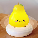 Maxbell Bedside Lamp for Baby Portable Cartoon Table Lamp for Study Yoga Living Room pear