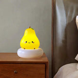 Maxbell Bedside Lamp for Baby Portable Cartoon Table Lamp for Study Yoga Living Room pear