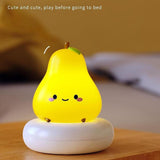 Maxbell Bedside Lamp for Baby Portable Cartoon Table Lamp for Study Yoga Living Room pear