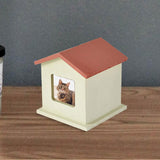 Maxbell Pet Urn Cat or Dog Memorial Box House Shaped Remembrance Gift Pet Memorial Urn pink rooftop