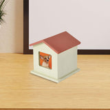 Maxbell Pet Urn Cat or Dog Memorial Box House Shaped Remembrance Gift Pet Memorial Urn pink rooftop