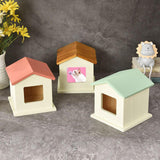 Maxbell Pet Urn Cat or Dog Memorial Box House Shaped Remembrance Gift Pet Memorial Urn pink rooftop