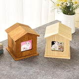 Maxbell Pet Urn Cat or Dog Memorial Box House Shaped Remembrance Gift Pet Memorial Urn pink rooftop