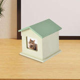 Maxbell Pet Urn Cat or Dog Memorial Box House Shaped Remembrance Gift Pet Memorial Urn green roof