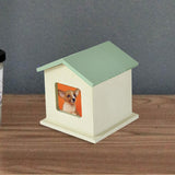 Maxbell Pet Urn Cat or Dog Memorial Box House Shaped Remembrance Gift Pet Memorial Urn green roof