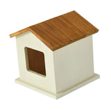 Maxbell Pet Urn Cat or Dog Memorial Box House Shaped Remembrance Gift Pet Memorial Urn brown rooftop