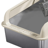 Maxbell Cat Litter Easy to Clean Anti for Small and Large Cats Cat Toilet Khaki and L