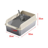 Maxbell Cat Litter Easy to Clean Anti for Small and Large Cats Cat Toilet Khaki and L