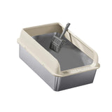 Maxbell Cat Litter Easy to Clean Anti for Small and Large Cats Cat Toilet Khaki and L