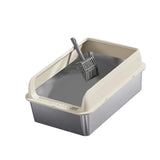 Maxbell Cat Litter Easy to Clean Anti for Small and Large Cats Cat Toilet Khaki and L