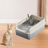 Maxbell Cat Litter Easy to Clean Anti for Small and Large Cats Cat Toilet Khaki and L