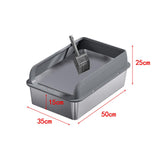 Maxbell Cat Litter Easy to Clean Anti for Small and Large Cats Cat Toilet Dark Grey and L