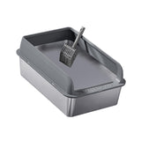 Maxbell Cat Litter Easy to Clean Anti for Small and Large Cats Cat Toilet Dark Grey and L