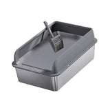 Maxbell Cat Litter Easy to Clean Anti for Small and Large Cats Cat Toilet Dark Grey and L