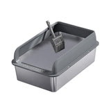 Maxbell Cat Litter Easy to Clean Anti for Small and Large Cats Cat Toilet Dark Grey and L