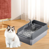 Maxbell Cat Litter Easy to Clean Anti for Small and Large Cats Cat Toilet Dark Grey and L
