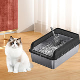Maxbell Cat Litter Easy to Clean Anti for Small and Large Cats Cat Toilet Black and L