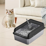 Maxbell Cat Litter Easy to Clean Anti for Small and Large Cats Cat Toilet Black and L