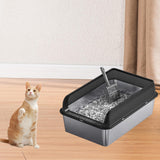 Maxbell Cat Litter Easy to Clean Anti for Small and Large Cats Cat Toilet Black and L