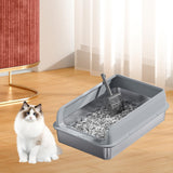 Maxbell Cat Litter Easy to Clean Anti for Small and Large Cats Cat Toilet Light Grey and L