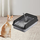 Maxbell Cat Litter Easy to Clean Anti for Small and Large Cats Cat Toilet Black and M