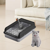 Maxbell Cat Litter Easy to Clean Anti for Small and Large Cats Cat Toilet Black and M
