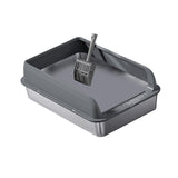 Maxbell Cat Litter Easy to Clean Anti for Small and Large Cats Cat Toilet Dark Grey and M